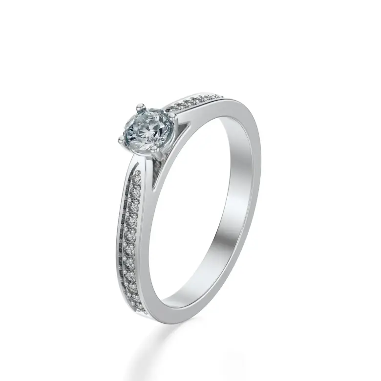 Pierścionek białe złoto z diamentami AJPZ_094